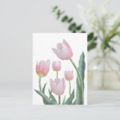 Pastell-Tulpen-Blumendesign Postkarte (Stehend Vorderseite)