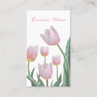 Pastell-Tulpen-Blumendesign Visitenkarte