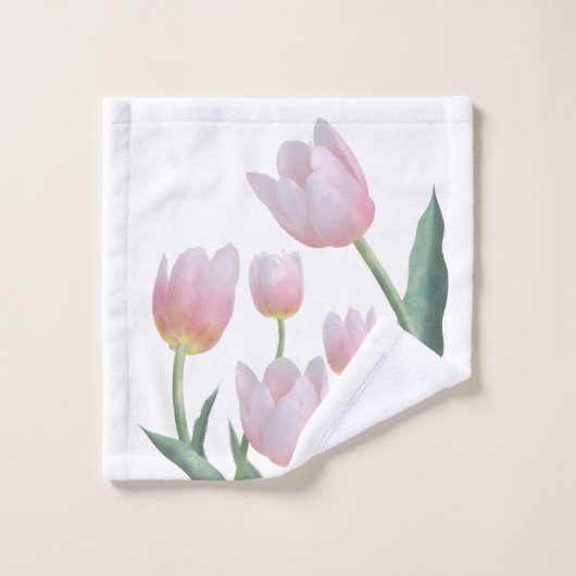 Pastell-Tulpen-Blumendesign Waschlappen (Waschlappen)