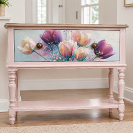 Pastell-Tulpenstrauß-Glow-Decoupage Seidenpapier