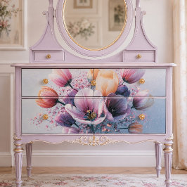 Pastell-Tulpenstrauß-Glow-Decoupage Seidenpapier