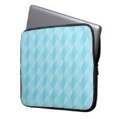Pastell Türkis Diamantmuster Laptopschutzhülle (Vorderseite Links)