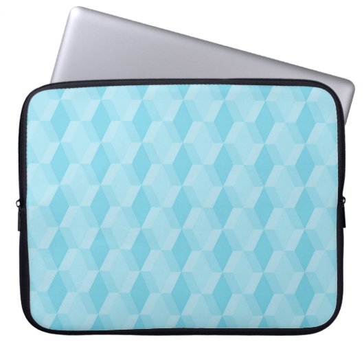 Pastell Türkis Diamantmuster Laptopschutzhülle (Vorderseite)