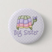 Pastell Turtle Big Sister Button (Vorderseite)