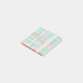 Pastell überprüfte Kernspeicherarbeitsplätze Post-it Klebezettel (angewinkelt)