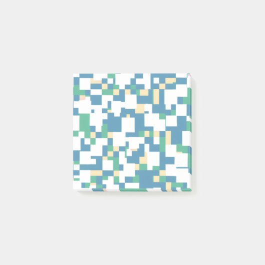 Pastell überprüfte Kernspeicherarbeitsplätze Post-it Klebezettel (Vorderseite)