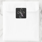 Pastell - Unbedingte Liebe Quadratischer Aufkleber (Tasche)