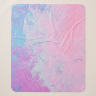 PASTELL UND BLAUE FARBE SHERPADECKE