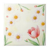 Pastell und Tulpen Fliese (Vorderseite)