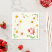 Pastell und Tulpen Serviette (Beispiel)