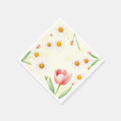 Pastell und Tulpen Serviette (Ecke)