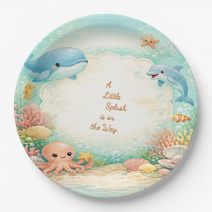 Pastell-Under-the-Sea-Junge-Blaue-Baby-Shower-Part Pappteller