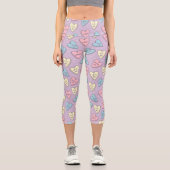 Pastell-Valentinstag Capri Leggings (Vorderseite)
