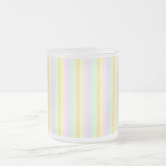 Pastell-vertikale Streifen Mattglastasse (Mittel)