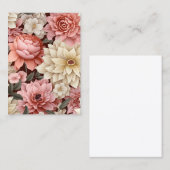 Pastell Vintag florales nahtloses Muster Visitenkarte (Vorne/Hinten)