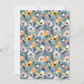 Pastell Vintag Retro Floral Brautparty Einladung (Rückseite)