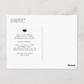 Pastell Vintage Blume Beige Foto Abschluss Postkarte (Rückseite)