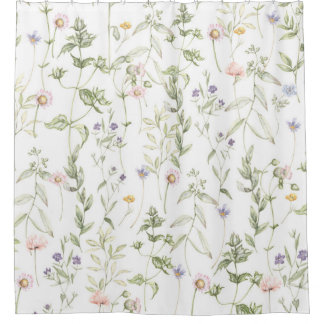 Pastell Vintage Blume Duschvorhang