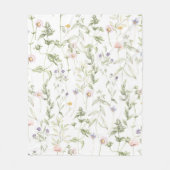 Pastell Vintage Blume Fleecedecke (Vorderseite)