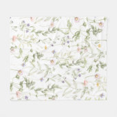Pastell Vintage Blume Fleecedecke (Vorderseite (Horizontal))