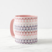Pastell Violet Lila Pink Mauve Triangle Muster Tasse (Vorderseite Links)