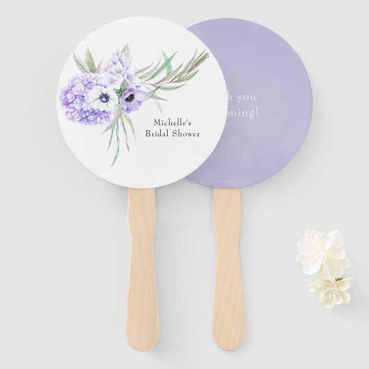 Pastell-Violette Blumendekoration Fächer (Vorne und Hinten)