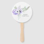 Pastell-Violette Blumendekoration Fächer (Vorderseite)