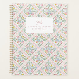 Pastell-Volksblumen-Planer-Cover-Muster Planer