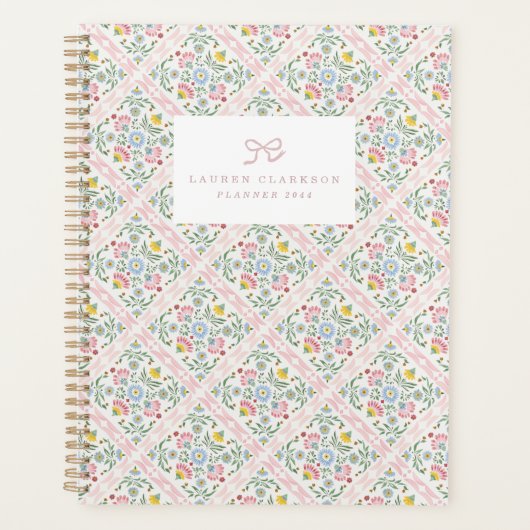 Pastell-Volksblumen-Planer-Cover-Muster Planer (Vorderseite)