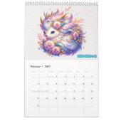 Pastell-Wald-Fantasie-Kreaturen-Kalender Kalender (Feb 2027)