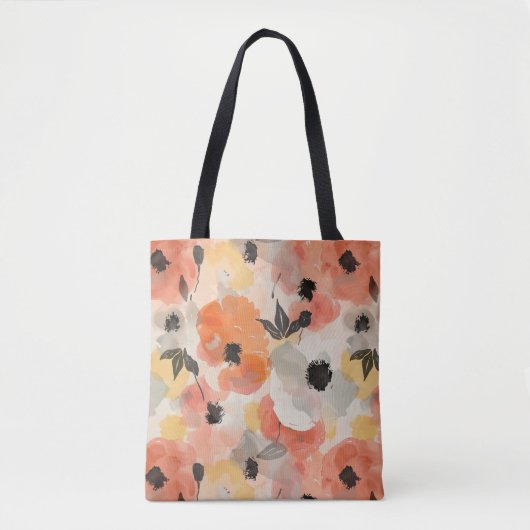 Pastell-Wasserfarben-Mohn-Tasche Tasche (Vorderseite)