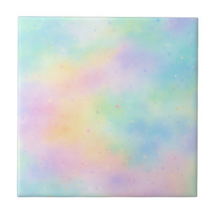 Pastell-Wasserfarbtraum – Sanfter Regenbogenverlau Fliese