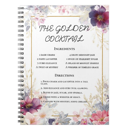 Pastell Watercolor Blumengestalt Notizblock (Vorderseite)