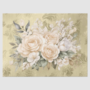 Pastell Watercolor Floral Bouquets Decoupage Seidenpapier