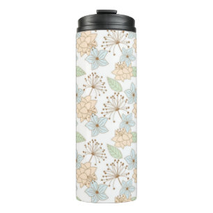 Pastell Watercolor Floral Muster Thermosbecher
