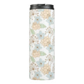 Pastell Watercolor Floral Muster Thermosbecher (Rückseite)