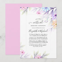 Pastell-Watercolor-Floral Online-Hochzeit