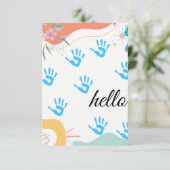 Pastell Watercolor Leaf Garland Tank Sie Karten (Stehend Vorderseite)