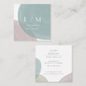 Pastell Watercolor Minimalistische Visitenkarte (Vorne/Hinten)