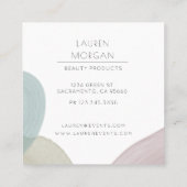 Pastell Watercolor Minimalistische Visitenkarte (Rückseite)