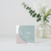 Pastell Watercolor Minimalistische Visitenkarte (Stehend Vorderseite)