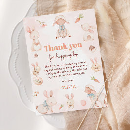 Pastell Watercolor Osterfest Bunny Geburtstag Dankeskarte