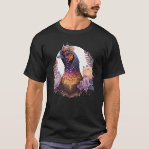 Pastell Watercolor Pheasant Bird Blume Crown Pet B T-Shirt
