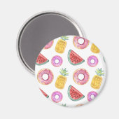 Pastell Watercolor Pool Float Muster Magnet (Vorderseite/Rückseite)