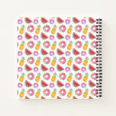 Pastell Watercolor Pool Float Muster Notizblock (Rückseite)