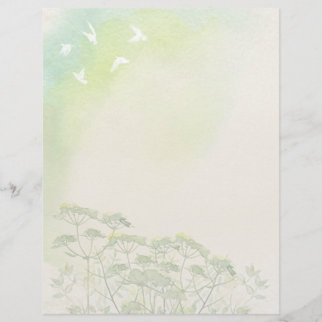 Pastell Watercolor Scrapbook Paper (Vorderseite)