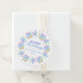 Pastell Watercolor Winterschneeflocken | Urlaub Geschenkanhänger (Beispiel)