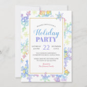 Pastell Watercolor Winterschneeflocken | Weihnacht Einladung (Vorderseite)