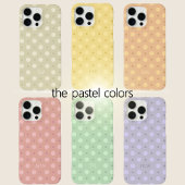 Pastell-Weichgrau-Punkte-Muster Individueller Name Case-Mate iPhone Hülle