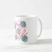 Pastell-Weihnachts-Schmuck-Tasse Kaffeetasse (VorderseiteRechts)